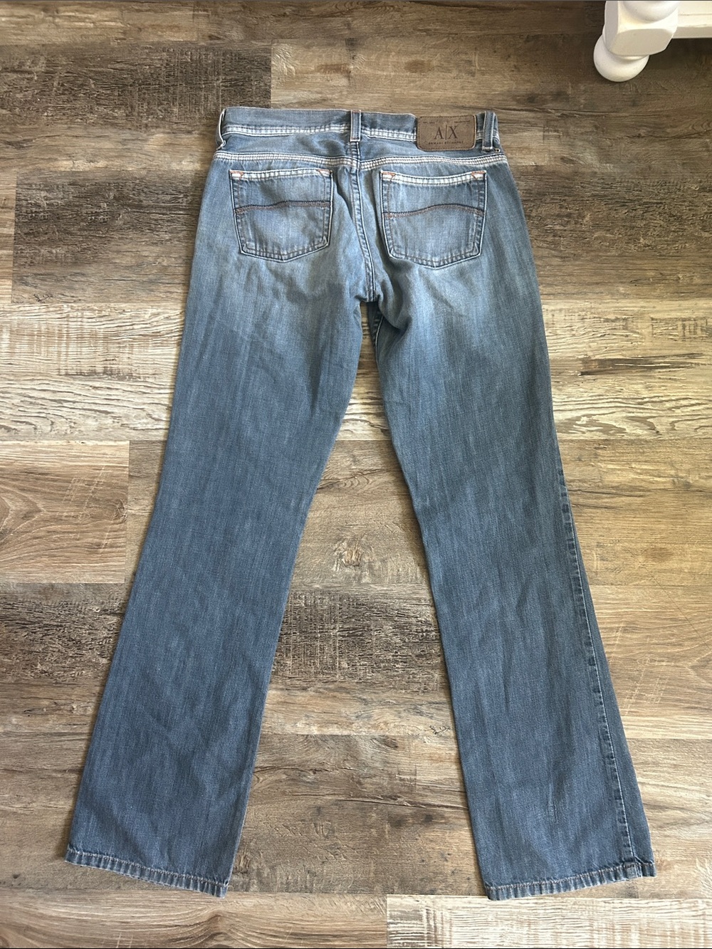 Armani Exchange Women's 4R Medium Blue Straight Leg Jeans
